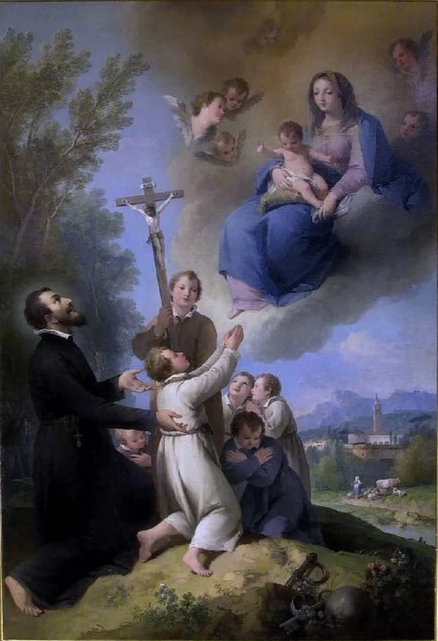 San Girolamo Emiliani presenta i fanciulli alla Madonna con Bambino - Palazzo Faglia Torri, Pinacoteca Repossi, Chiari Brescia